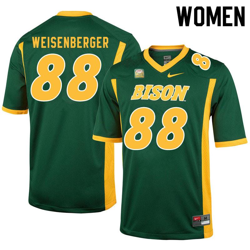 Women #88 Dawson Weisenberger North Dakota State Bison College Football Jerseys Sale-Green - Click Image to Close